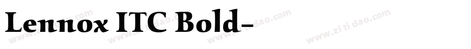 Lennox ITC Bold字体转换